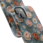 Frozen Floral Vintage Roses & Daisies iPhone Case with MagSafe compatibility  Shamo's