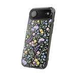 Clear Floral Impact-Resistant Phone Case — Pastel Wildflower Design
