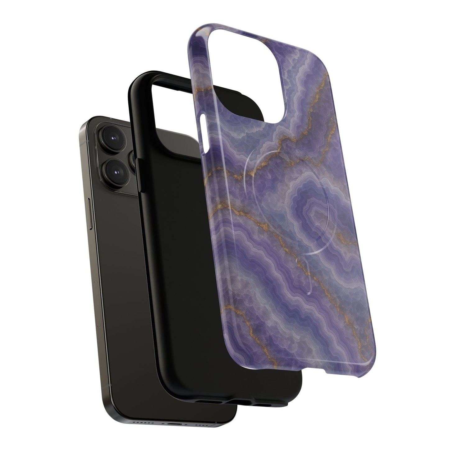 Purple Agate Marble iPhone Case with MagSafe