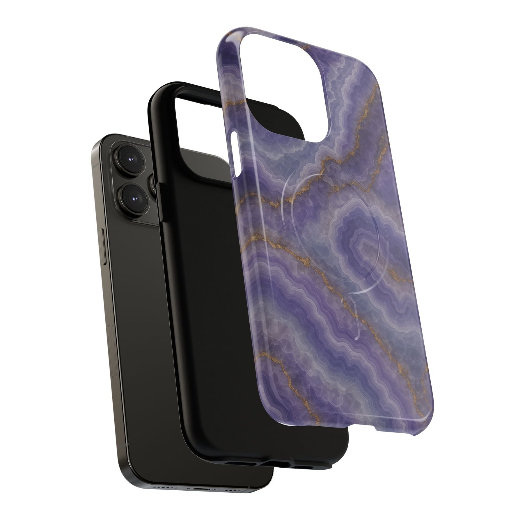 Purple Agate Marble iPhone Case with MagSafe  Shamo's