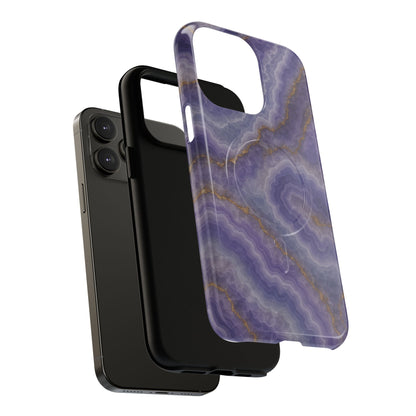 Purple Agate Marble iPhone Case with MagSafe