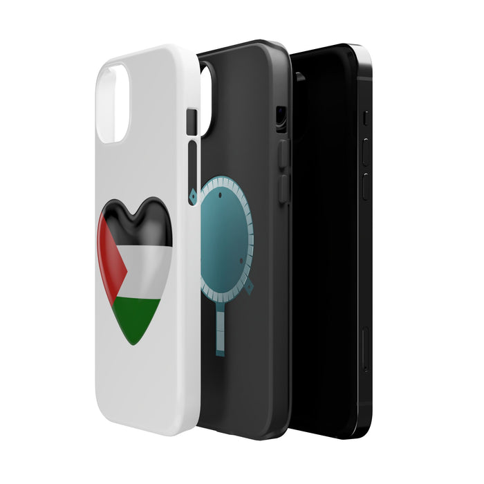 MagSafe Tough Cases with Palestinian flag in heart shape