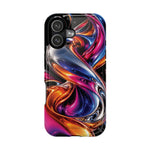 Liquid Aurora MagSafe Phone Case – Colorful Chrome-Effect Swirls | Glossy