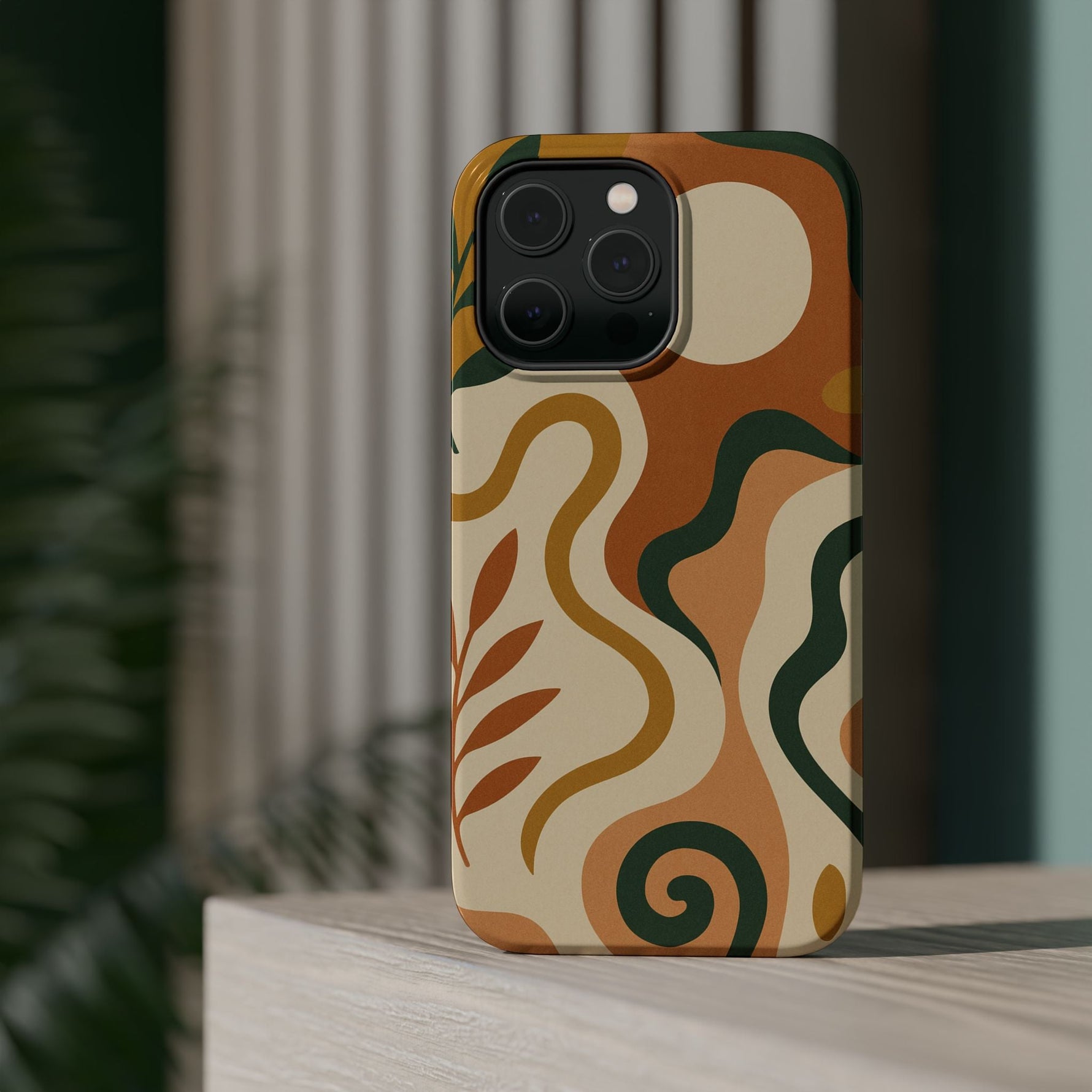 Abstract Earth-Tone Impact iPhone Case — MagSafe  Shamo's