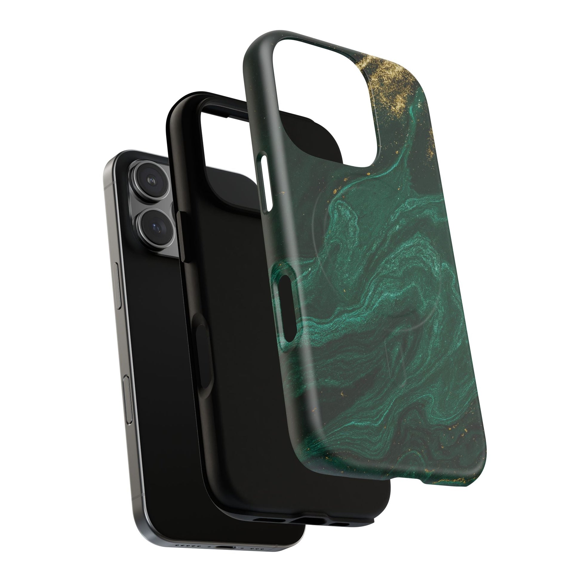 Emerald Marble with Gold Veins iPhone Case | with MagSafe  Shamo's