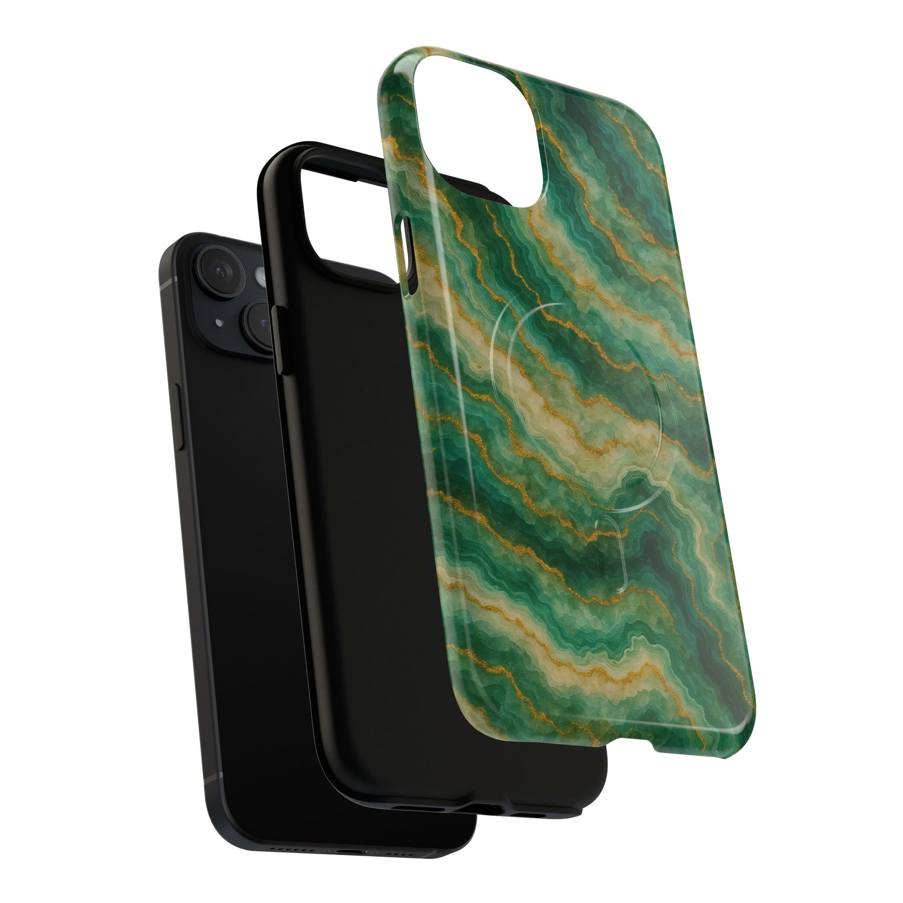 Green Marble iPhone Case with MagSafe - Shamo's