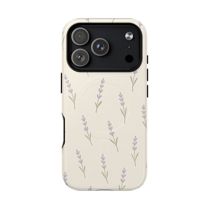 Lavender Minimal Bloom iPhone Case with MagSafe