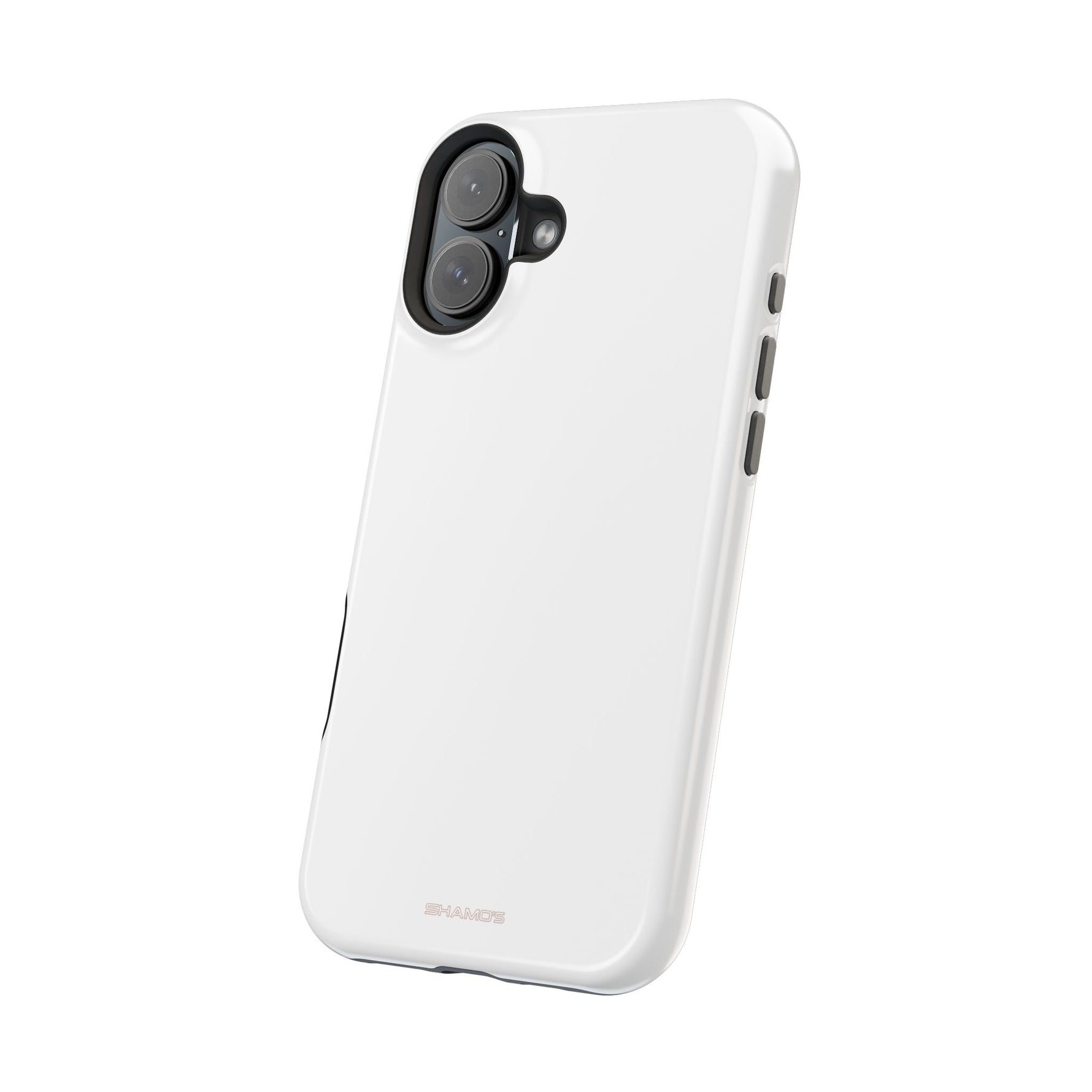 White Solid Color MagSafe Compatible Impact-Resistant Phone Case