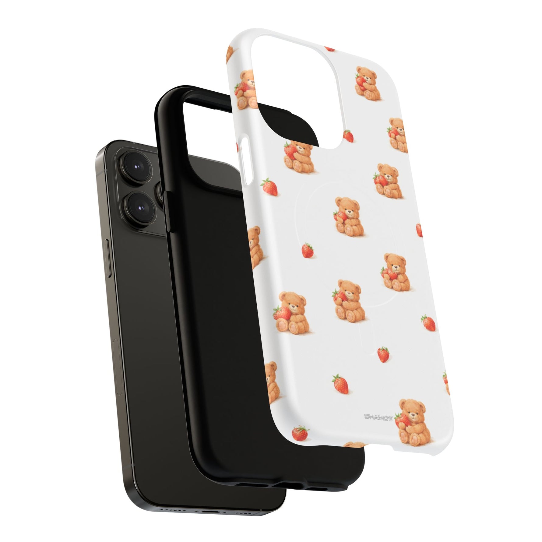 Strawberry Teddy iPhone Case with MagSafe