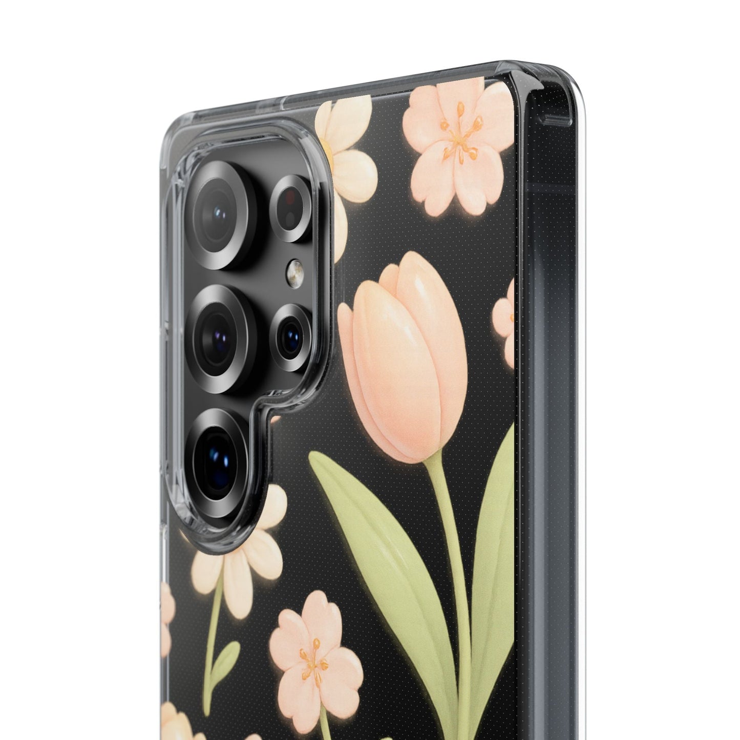 Floral Impact-Resistant Clear iPhone Case