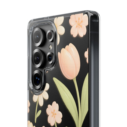 Floral Impact-Resistant Clear iPhone Case