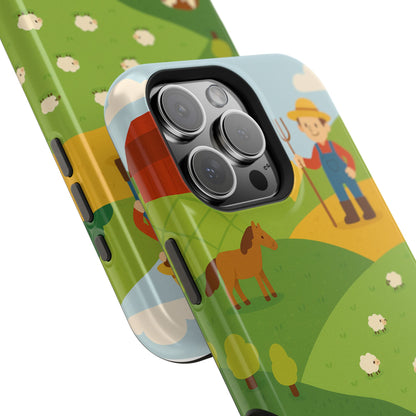 Farm-Themed Impact-Resistant MagSafe Phone Case