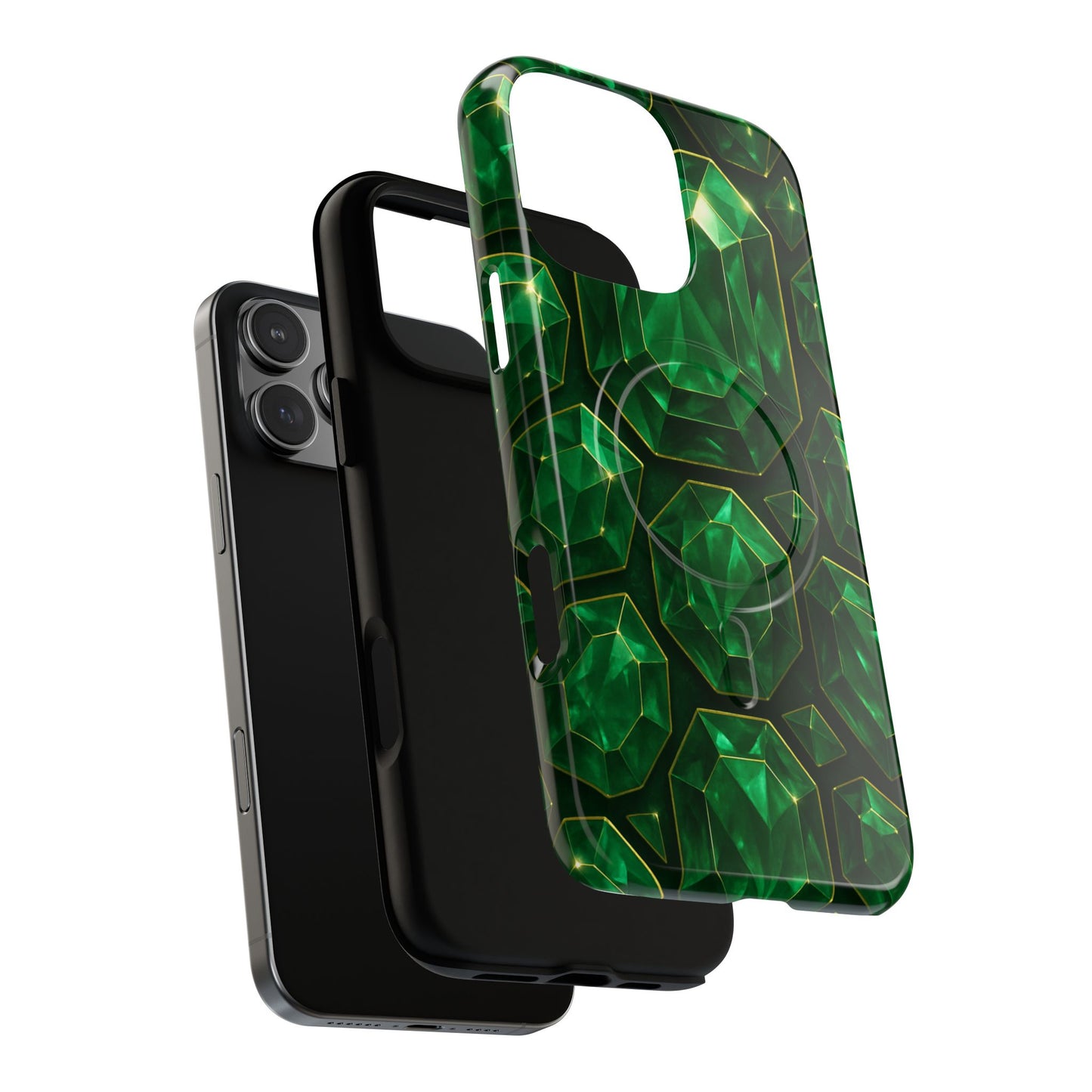 Luxury Series Emerald Gem iPhone Case with MagSafe
