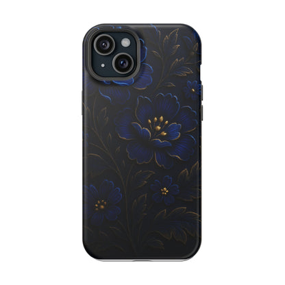 3D Velvet Night Flower iPhone Case | MagSafe