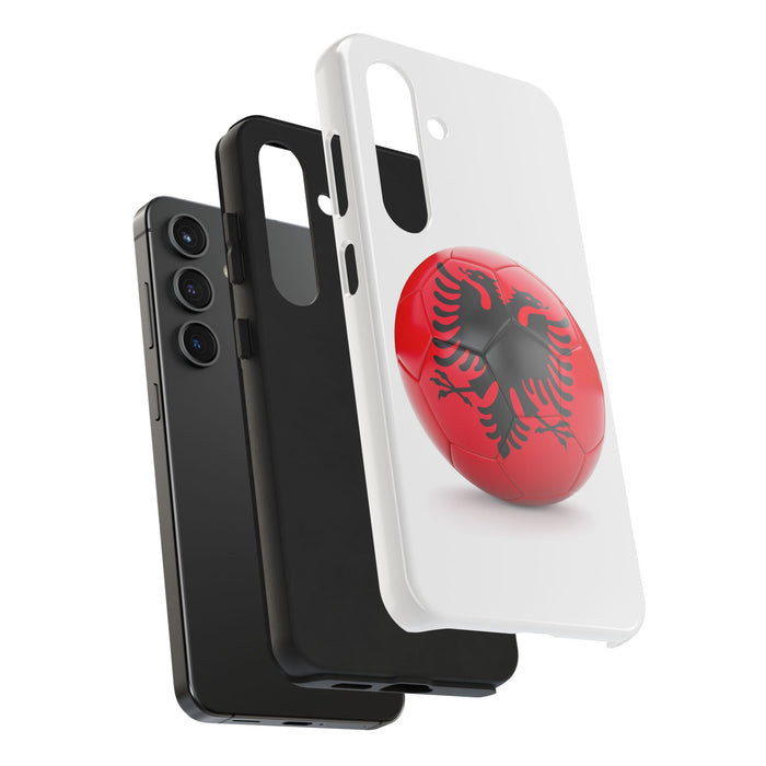 Tough Phone Cases with Albanian soccer flag