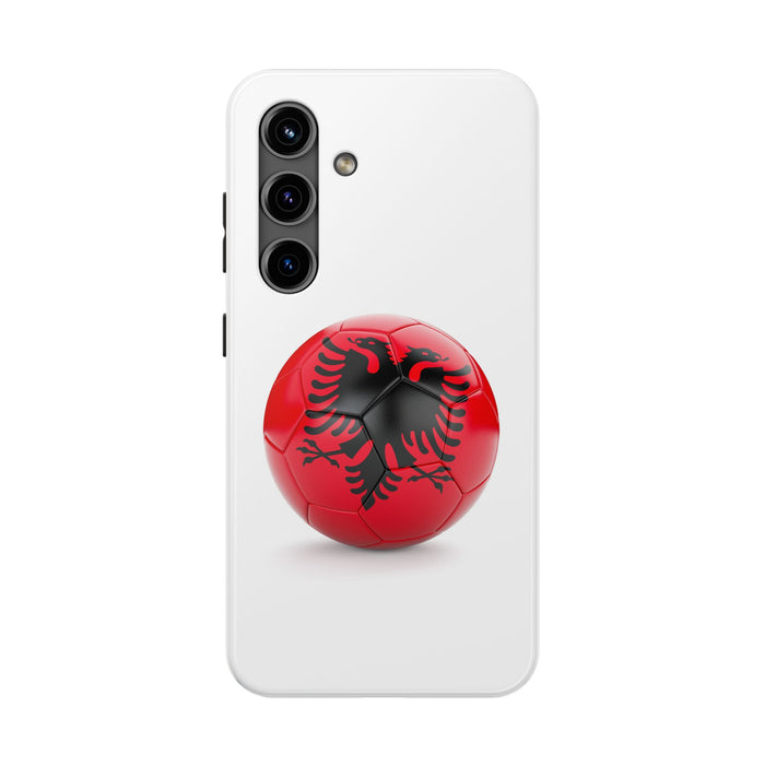 Tough Phone Cases with Albanian soccer flag