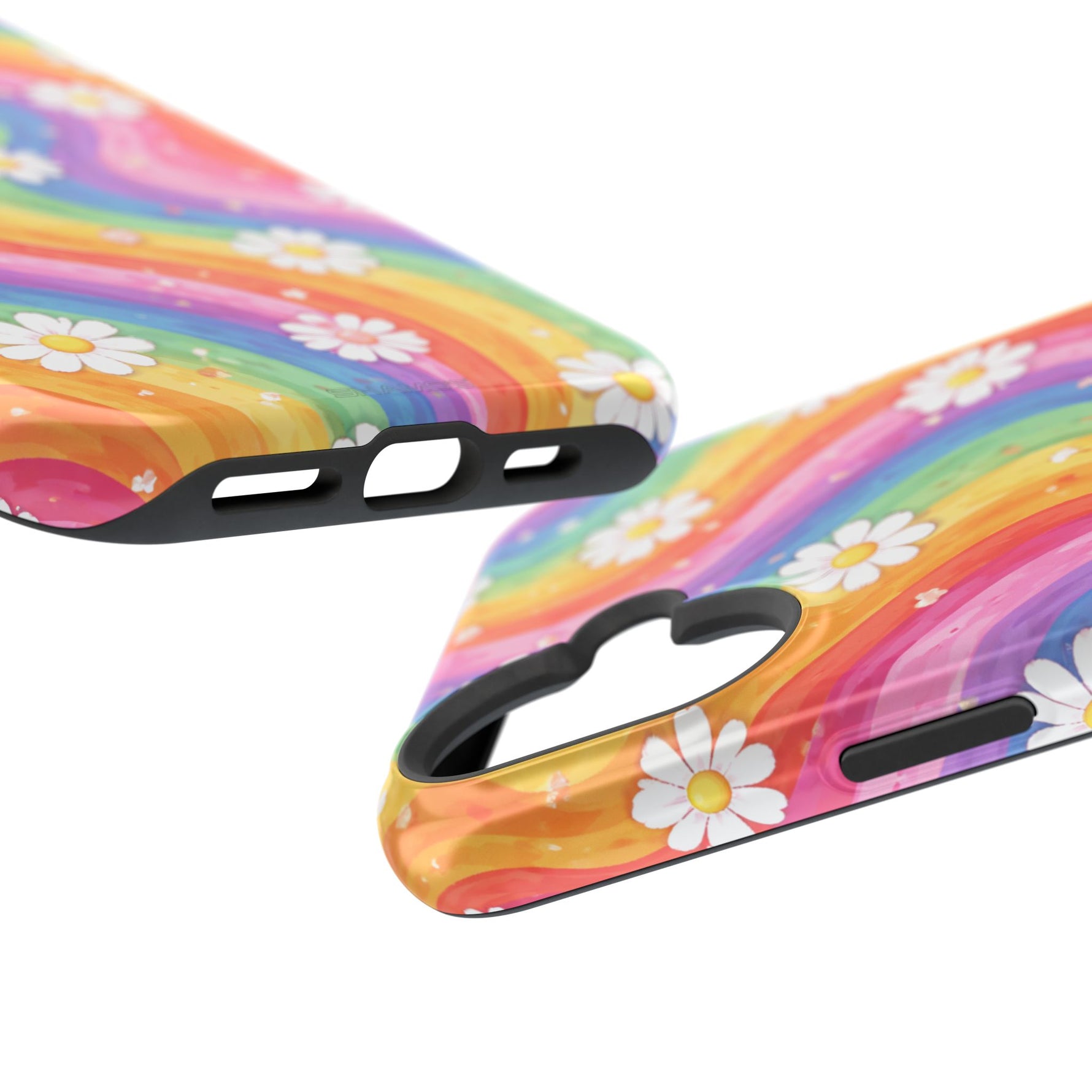 Rainbow Daisy Magnetic Impact-Resistant Phone Case with MagSafe Compatibility - iPhone 17 / Glossy - Shamo's