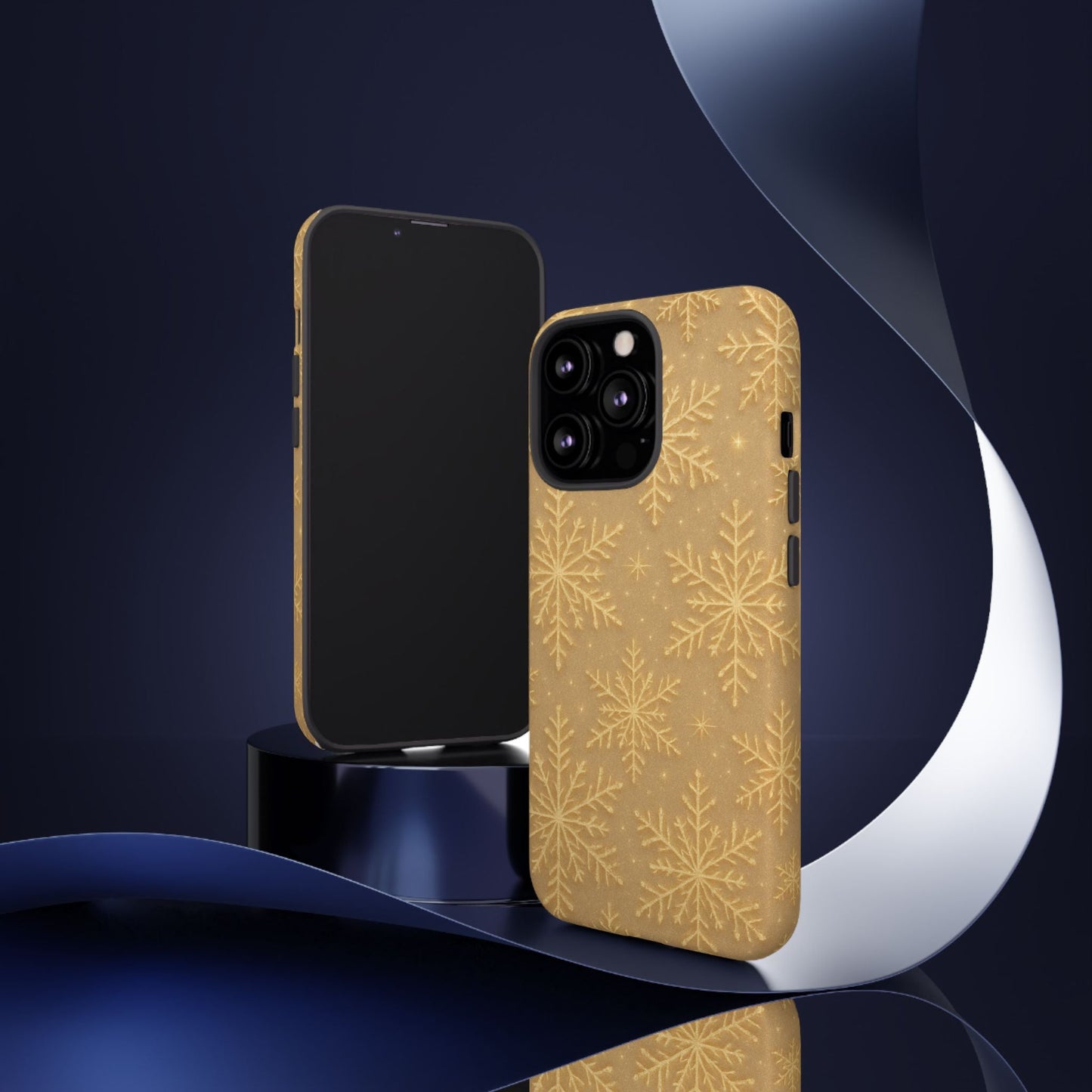 Golden Snowflake Holiday iPhone Case