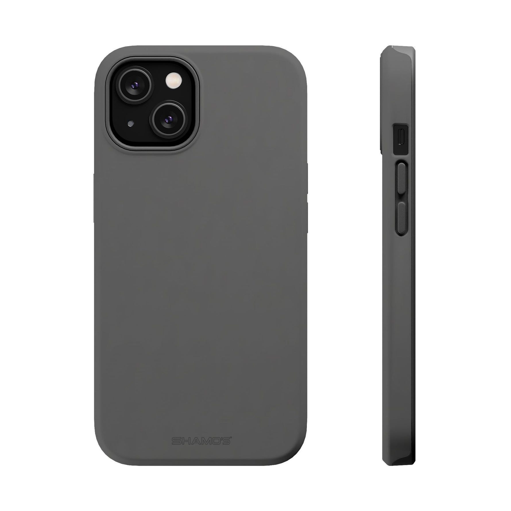 Charcoal Ink Black Solid Color Impact-Resistant iPhone Case | Slim Shockproof Magsafe-Compatible
