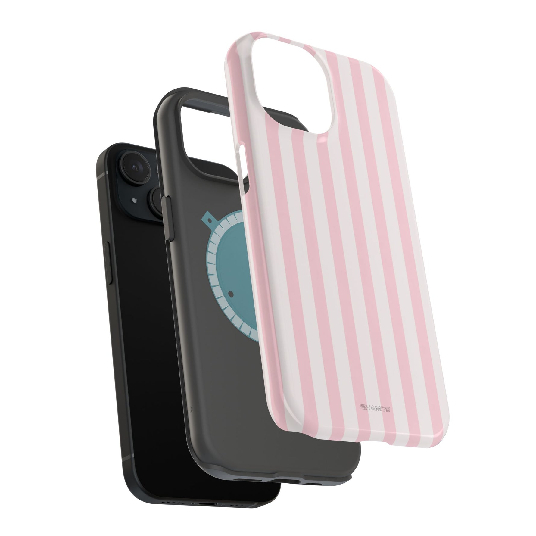Pink Stripe Impact-Resistant Phone Case | MagSafe
