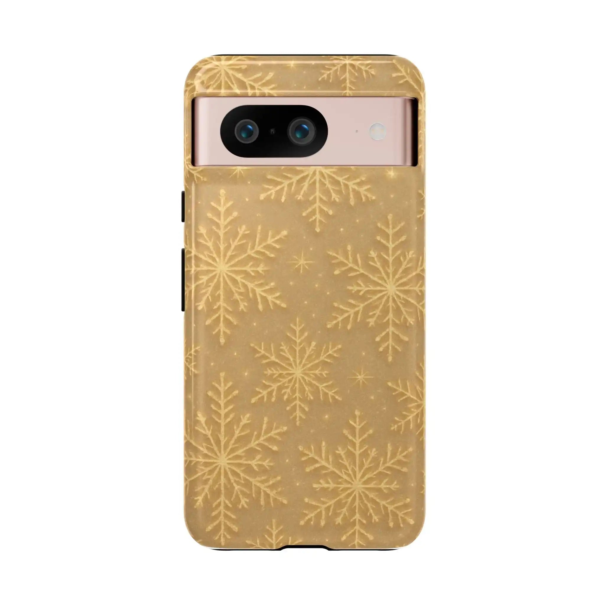 Golden Snowflake Holiday Phone Case  Shamo's Google Pixel 8 / Glossy