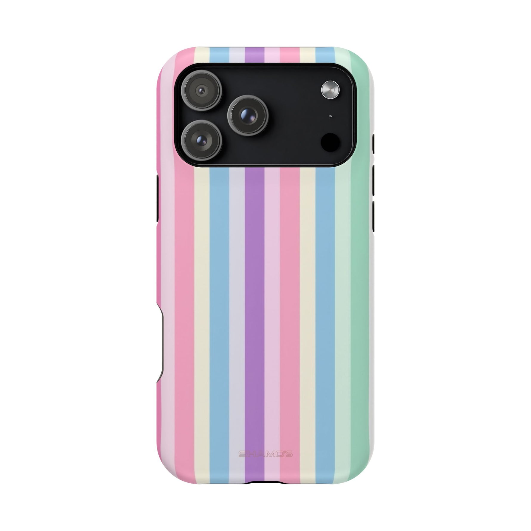 Pastel Stripe MagSafe Compatible Magnetic Impact-Resistant Phone Case - iPhone 17 Pro Max / Matte - Shamo's