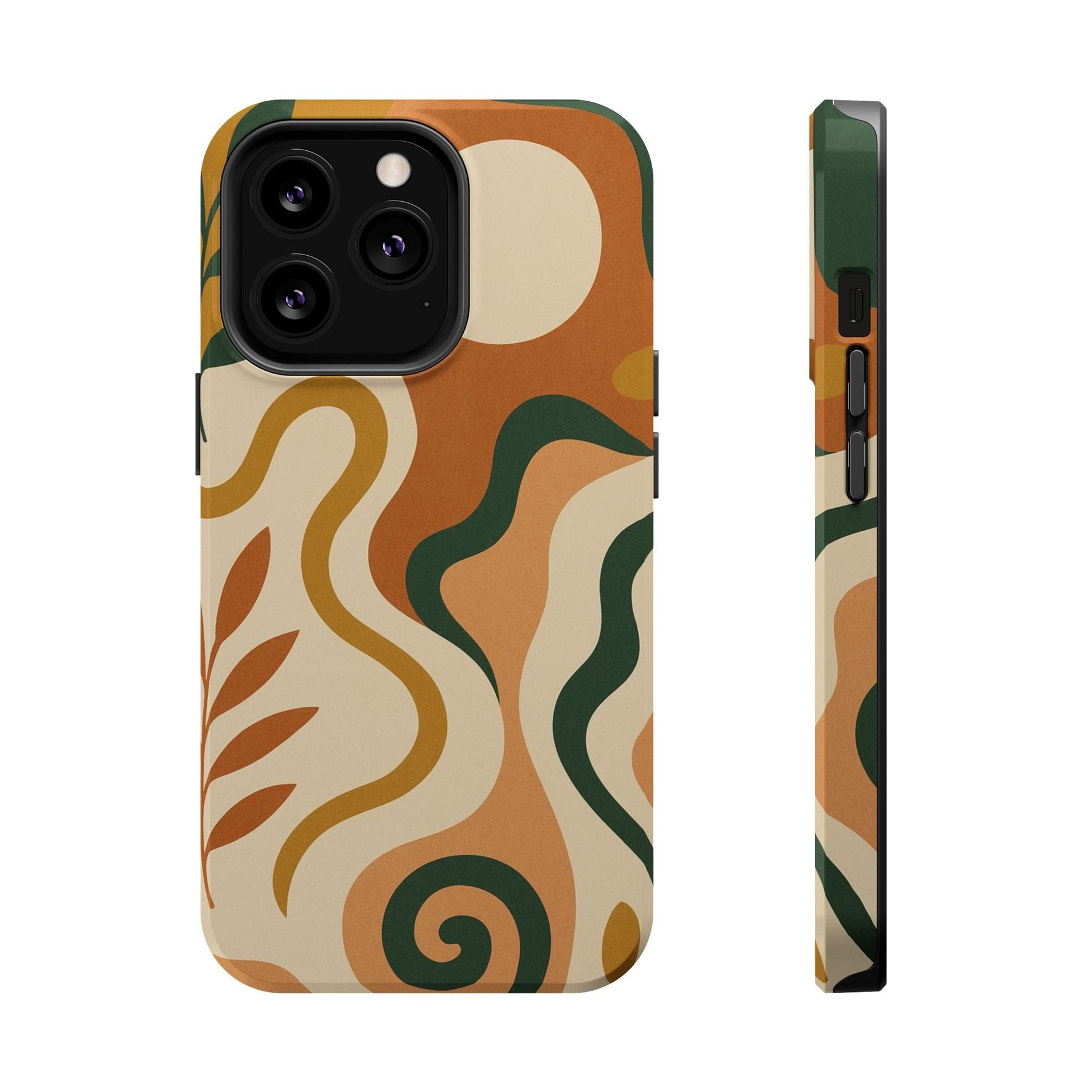 Abstract Earth-Tone Impact iPhone Case — MagSafe  Shamo's iPhone 13 Pro / Glossy