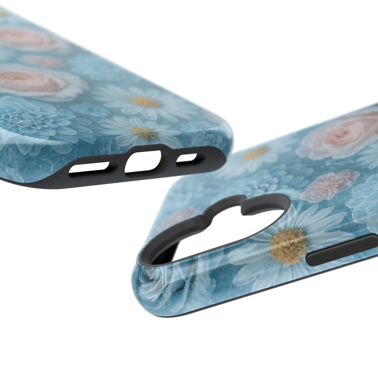 Frozen Floral Rose & Daisy Impact iPhone Case | MagSafe compatible  Shamo's