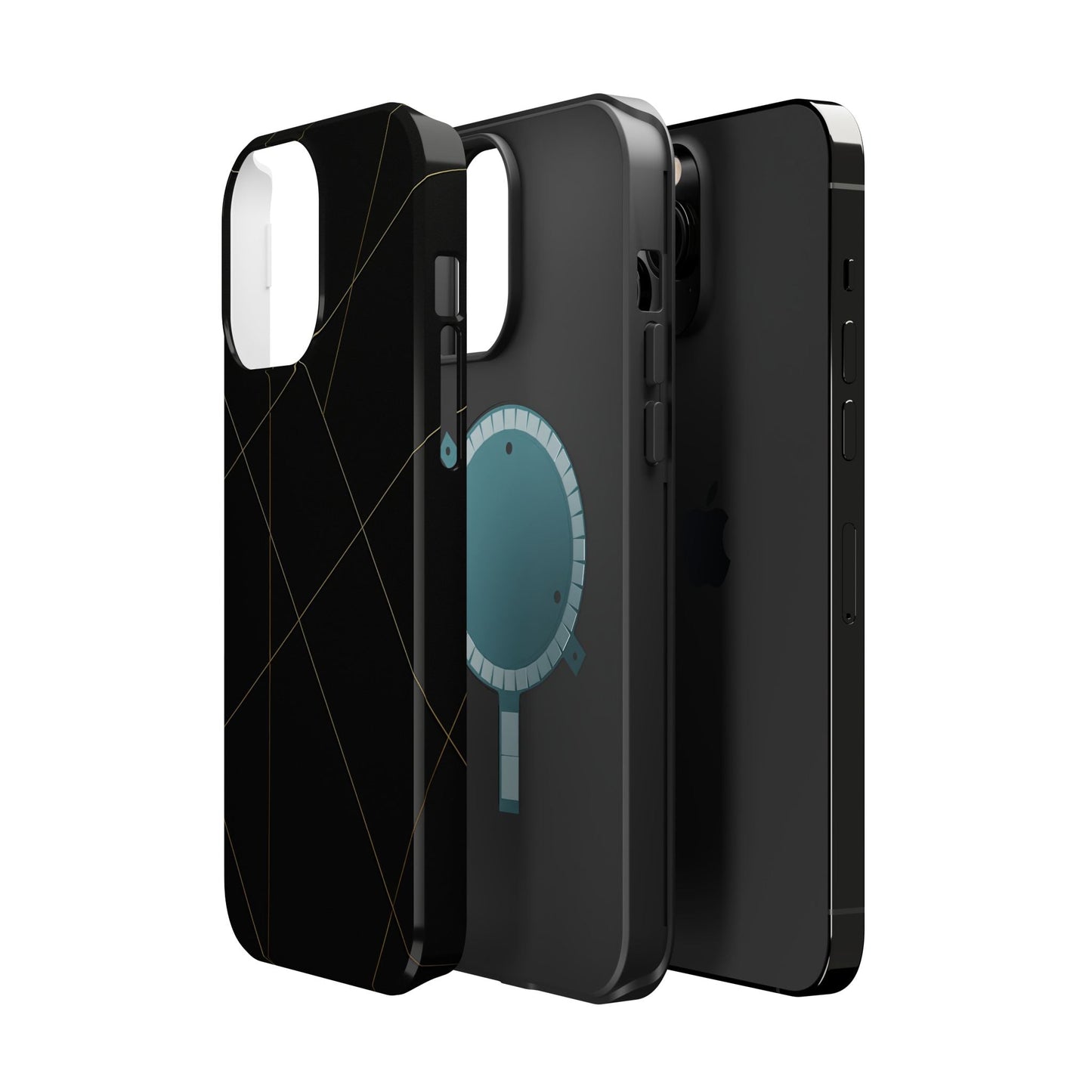 Black Geometric Design iPhone Case | MagSafe  Shamo's