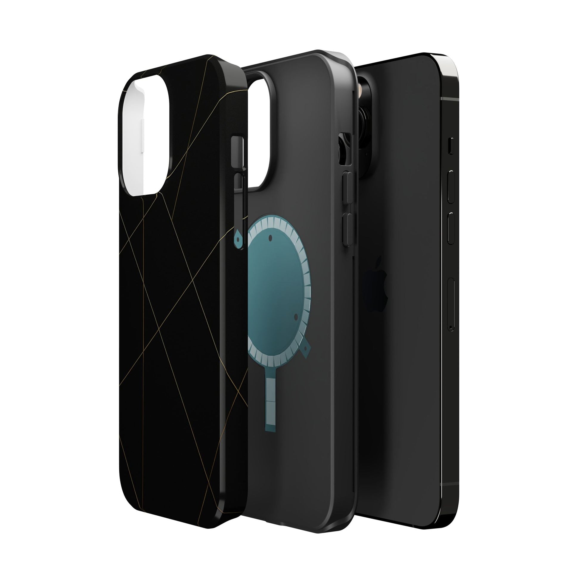 Black Geometric Design iPhone Case | MagSafe  Shamo's