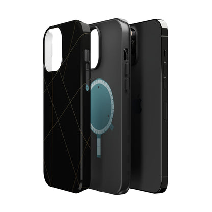 Black Geometric Design iPhone Case | MagSafe  Shamo's