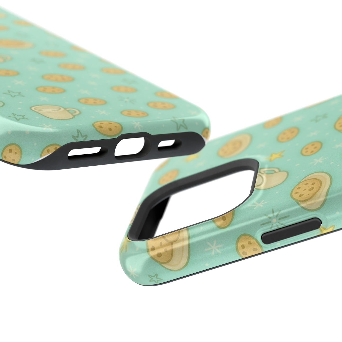 Cookie & Coffee Pattern Tough iPhone Case — Impact-Resistant