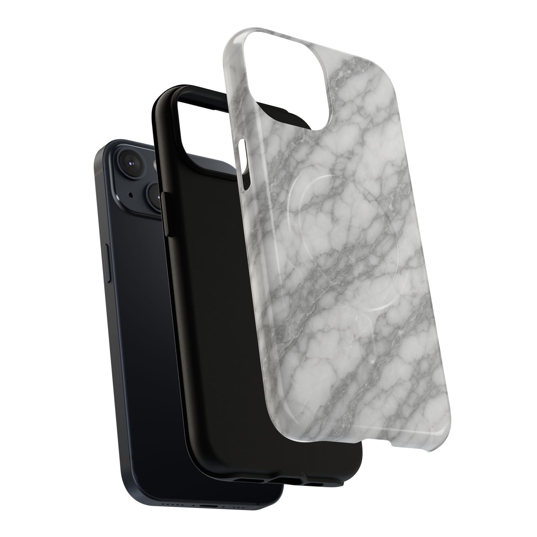Silver Mist Marble iPhone Case with MagSafe  Shamo's