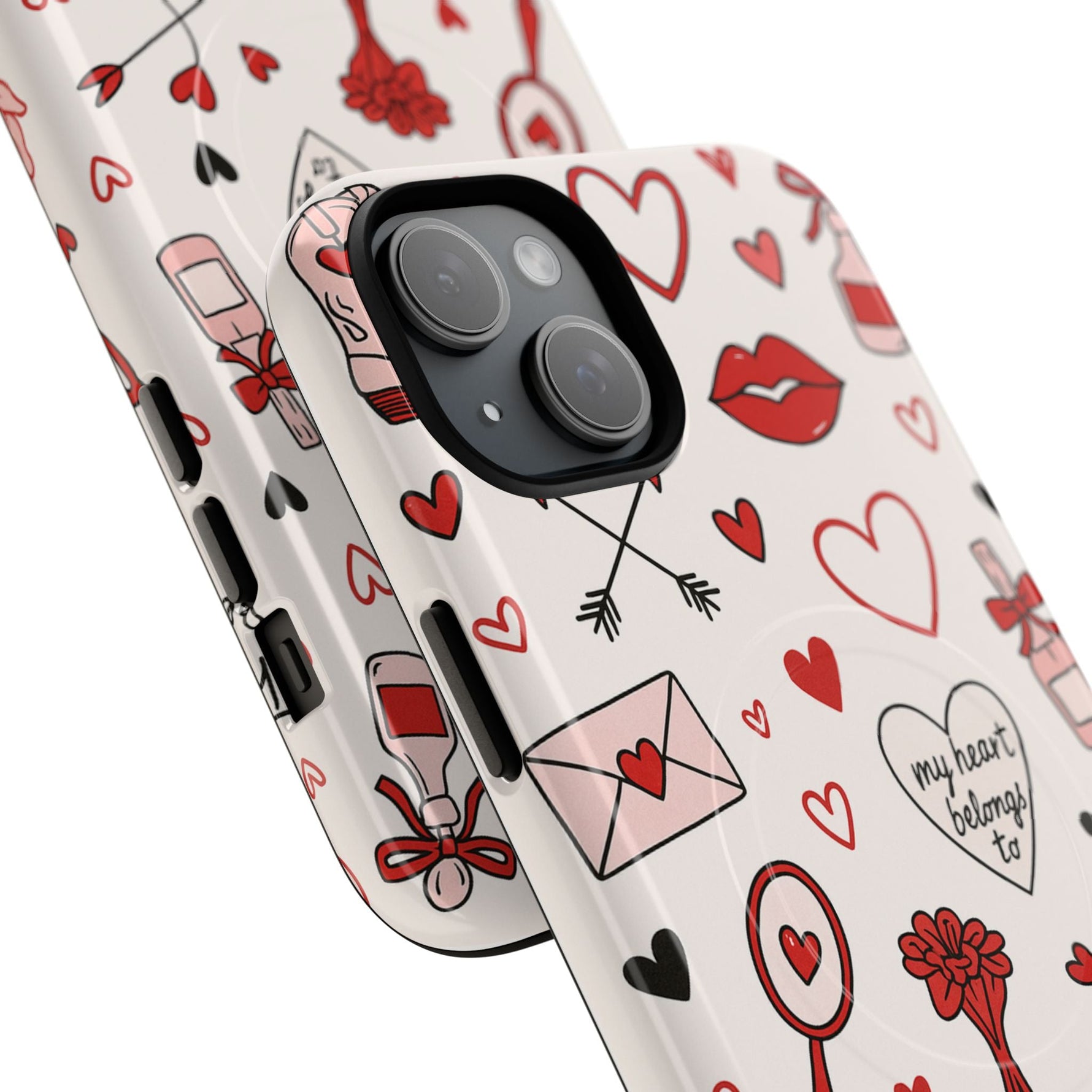 Romantic Love Doodle Tough iPhone Case (