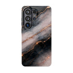 Marbled Black & Rose Gold Magnetic MagSafe Compatible Phone Case — Impact-Resistant