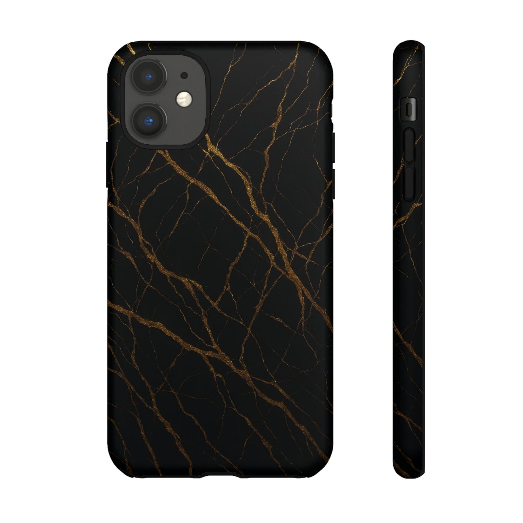 Black Marble Tough iPhone Case - Shamo's