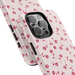 Pink Rose Pattern Tough Phone Case — Impact-Resistant Protective Cover