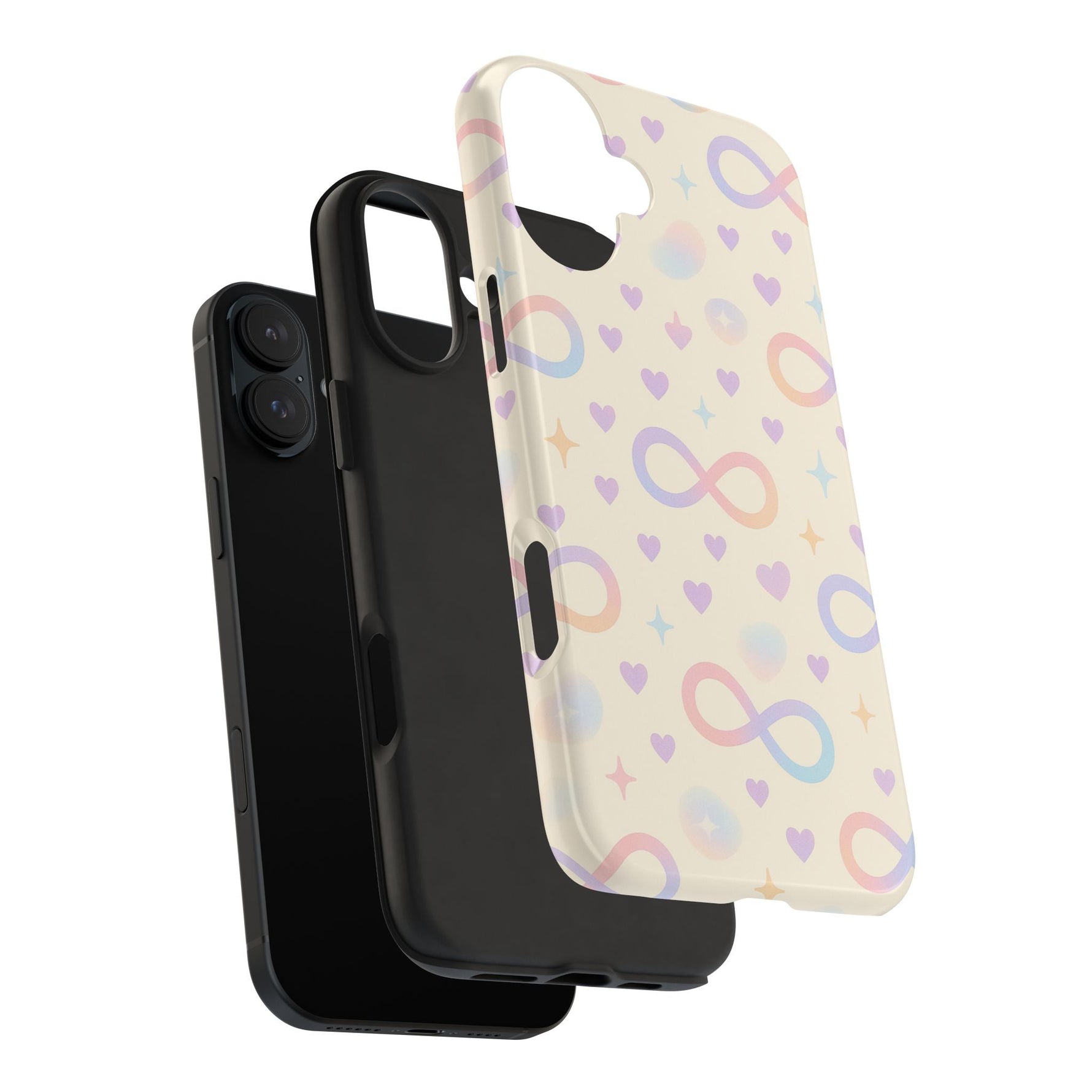 Infinity Pattern Tough Phone Case — Pastel Hearts & Stars  Shamo's