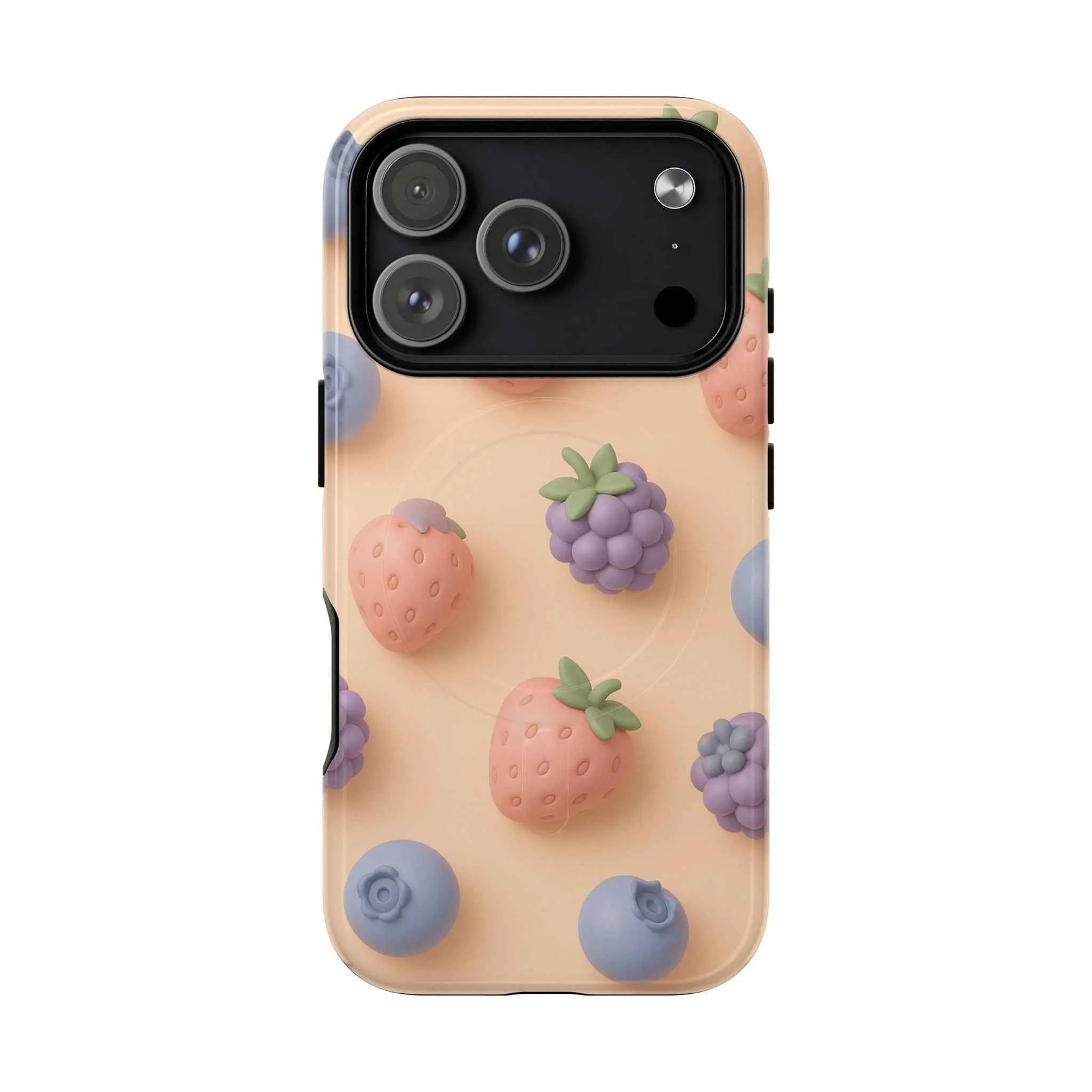 Fruitful 3D Strawberries Berries Tough Magnetic MagSafe Phone Case