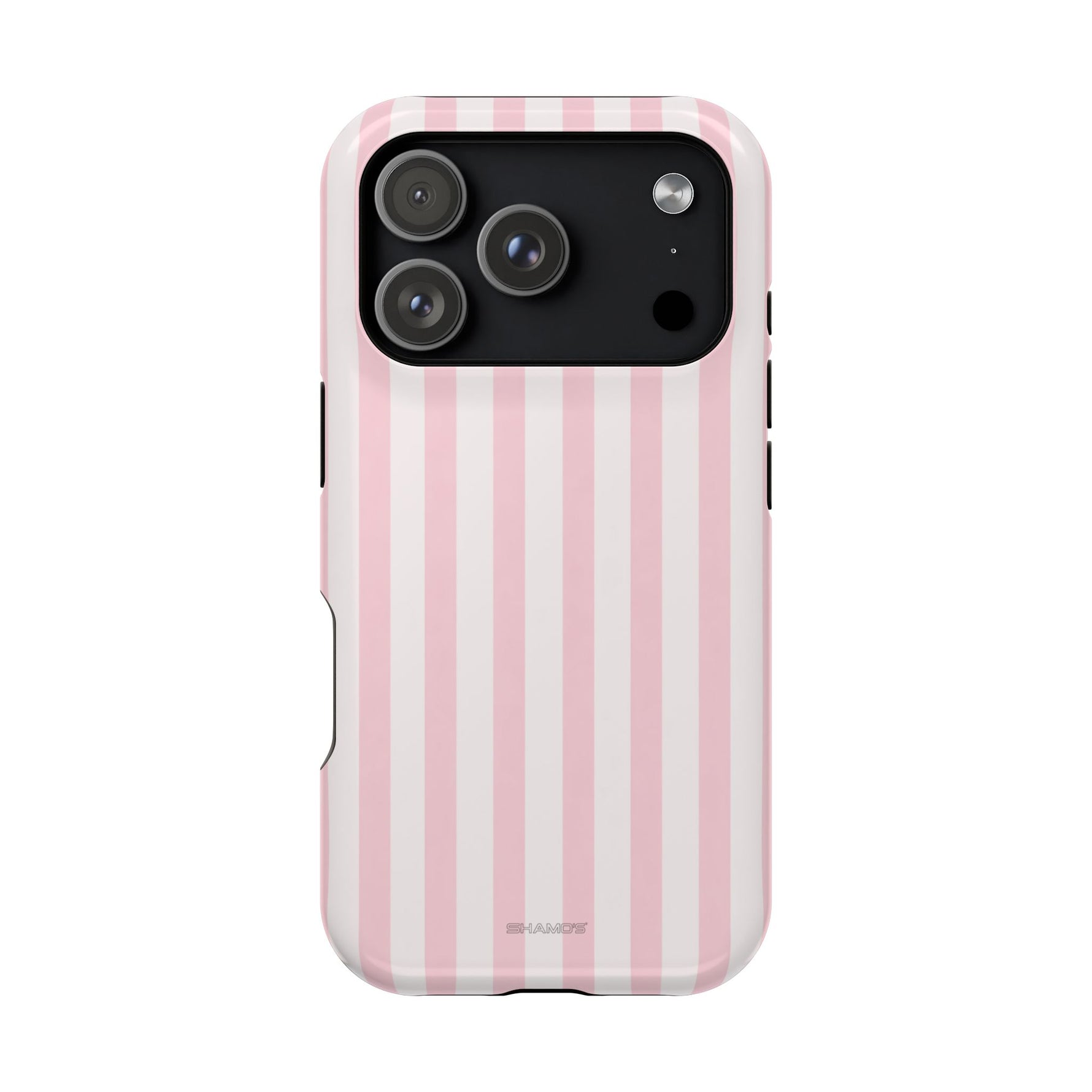 Pink Stripe Impact-Resistant Phone Case | MagSafe