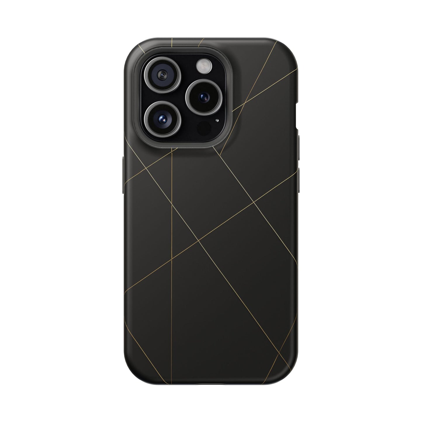 Black Geometric Design iPhone Case | MagSafe  Shamo's iPhone 15 Pro / Matte