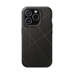 Black Geometric Design iPhone Case | MagSafe  Shamo's iPhone 15 Pro / Matte