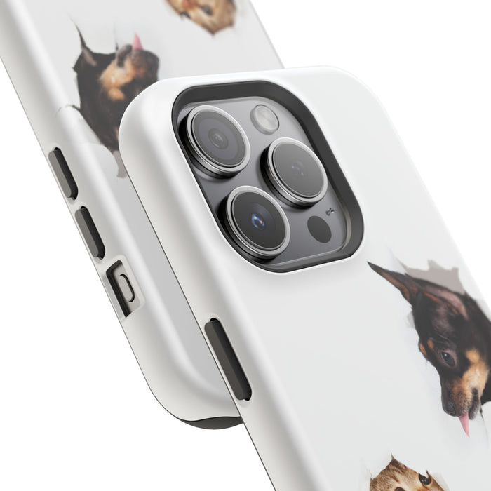 Impact-Resistant Cases with a cat and a dog