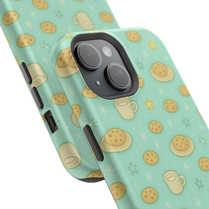 Cookie & Coffee Pattern Tough iPhone Case — Impact-Resistant