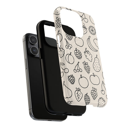 Fruit Pattern Tough iPhone Case | Compatible with MagSafe