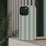 Blue Strips Pattern iPhone Case Compatible with MagSafe - Shamo's