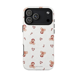 Holiday Bear Love Canes iPhone Case with MagSafe - iPhone 17 Pro Max / Glossy - Shamo's