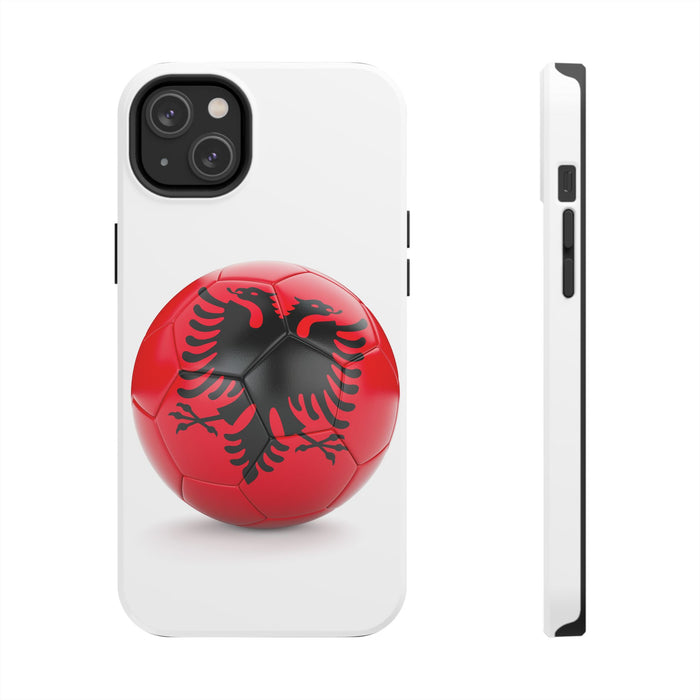 Tough Phone Cases with Albanian soccer flag