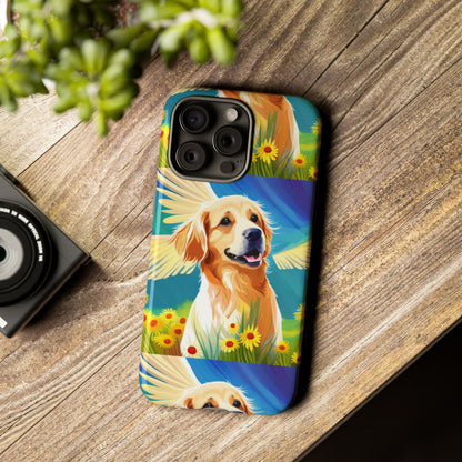 Tough Cases Golden Retriever with Wings Phone case