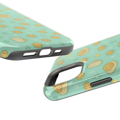 Cookie & Coffee Pattern Tough iPhone Case — Impact-Resistant